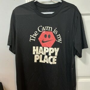 Nike Black Tee with Red and White Graphic